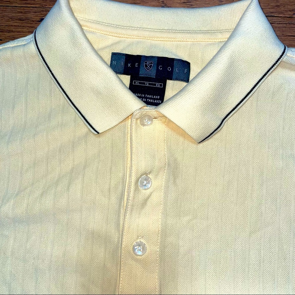 Nike Golf Dri-Fit  Mens Short Sleeve Polo Shirt Light Yellow XL
